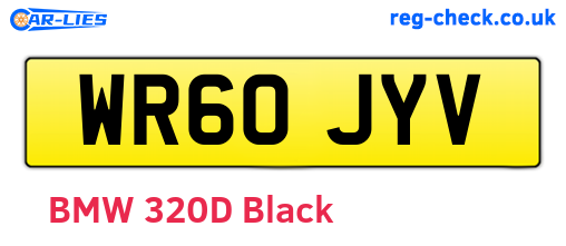WR60JYV are the vehicle registration plates.