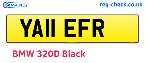 YA11EFR are the vehicle registration plates.