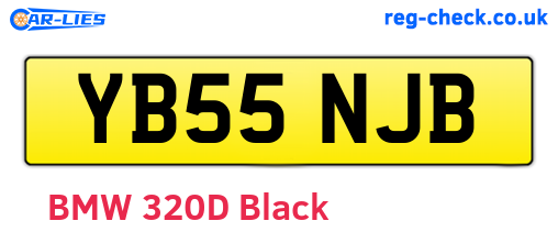YB55NJB are the vehicle registration plates.