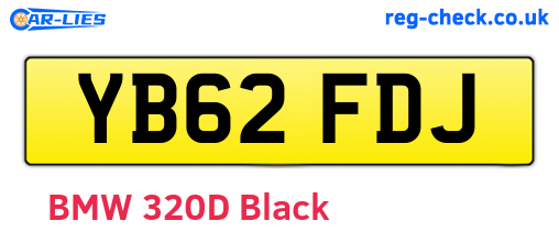 YB62FDJ are the vehicle registration plates.