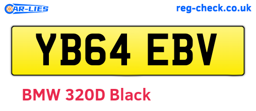 YB64EBV are the vehicle registration plates.