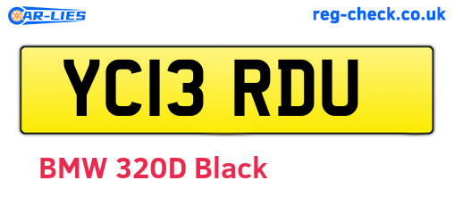 YC13RDU are the vehicle registration plates.