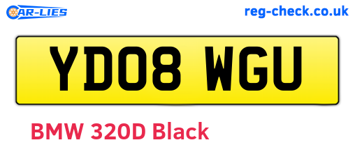 YD08WGU are the vehicle registration plates.