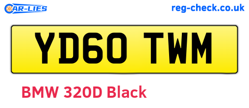 YD60TWM are the vehicle registration plates.