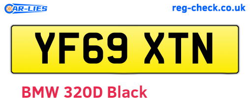 YF69XTN are the vehicle registration plates.