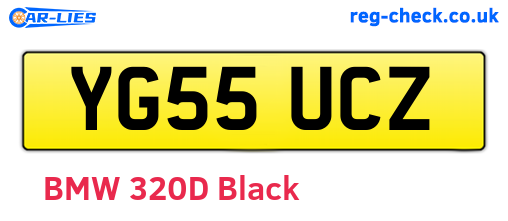 YG55UCZ are the vehicle registration plates.