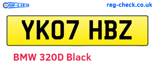 YK07HBZ are the vehicle registration plates.