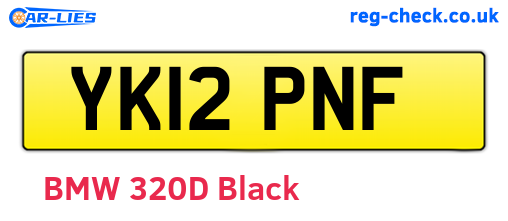 YK12PNF are the vehicle registration plates.