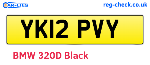 YK12PVY are the vehicle registration plates.