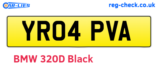 YR04PVA are the vehicle registration plates.