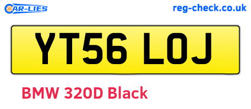 YT56LOJ are the vehicle registration plates.