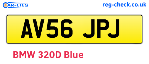 AV56JPJ are the vehicle registration plates.