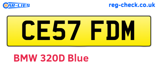 CE57FDM are the vehicle registration plates.