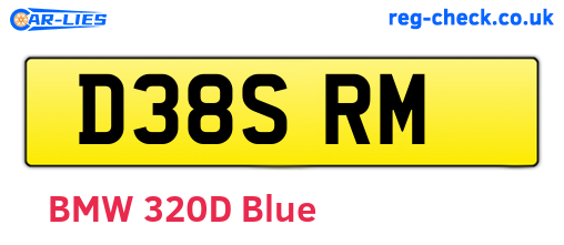D38SRM are the vehicle registration plates.