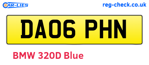 DA06PHN are the vehicle registration plates.