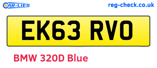 EK63RVO are the vehicle registration plates.