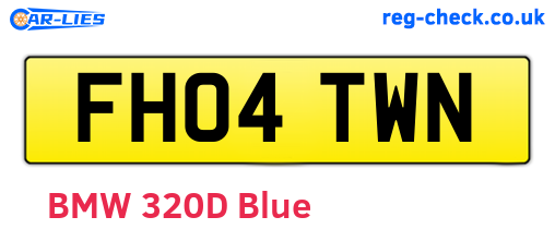 FH04TWN are the vehicle registration plates.