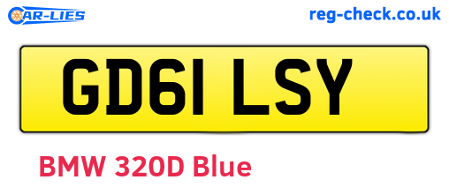GD61LSY are the vehicle registration plates.