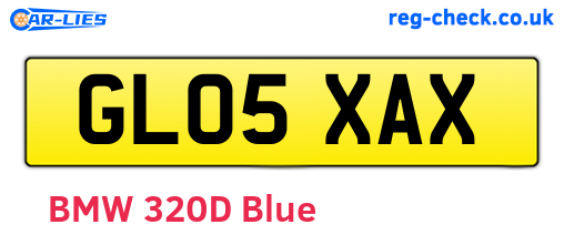 GL05XAX are the vehicle registration plates.