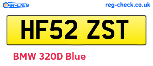 HF52ZST are the vehicle registration plates.
