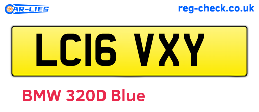 LC16VXY are the vehicle registration plates.