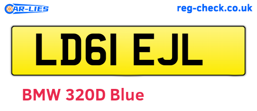 LD61EJL are the vehicle registration plates.
