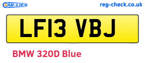 LF13VBJ are the vehicle registration plates.