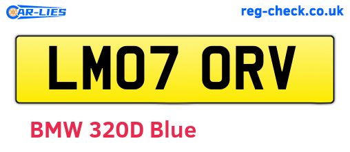 LM07ORV are the vehicle registration plates.