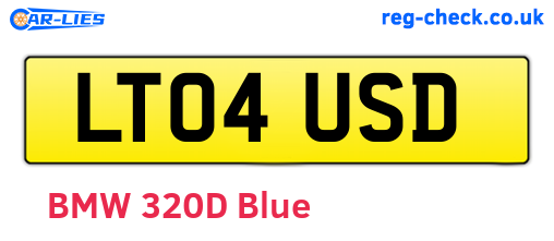 LT04USD are the vehicle registration plates.