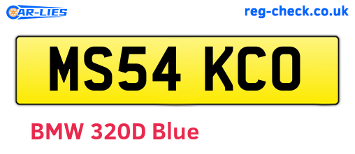 MS54KCO are the vehicle registration plates.