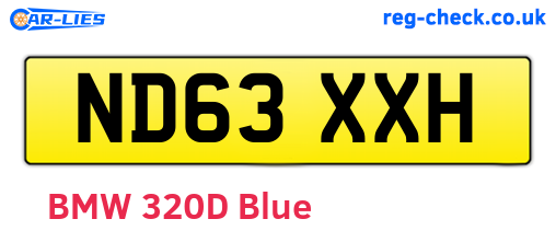 ND63XXH are the vehicle registration plates.
