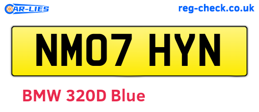NM07HYN are the vehicle registration plates.