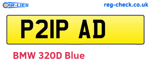 P21PAD are the vehicle registration plates.