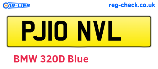 PJ10NVL are the vehicle registration plates.