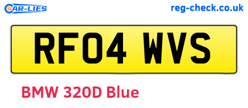 RF04WVS are the vehicle registration plates.
