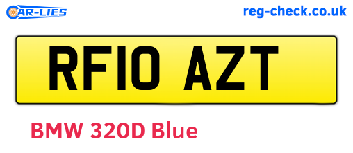 RF10AZT are the vehicle registration plates.