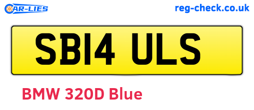 SB14ULS are the vehicle registration plates.