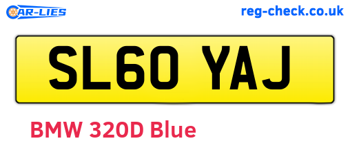 SL60YAJ are the vehicle registration plates.