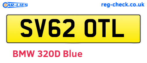 SV62OTL are the vehicle registration plates.