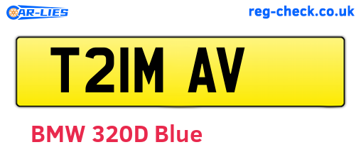 T21MAV are the vehicle registration plates.