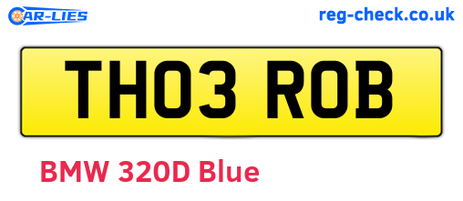 TH03ROB are the vehicle registration plates.