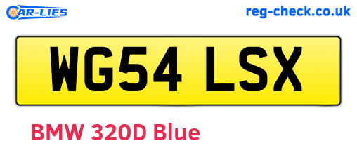 WG54LSX are the vehicle registration plates.