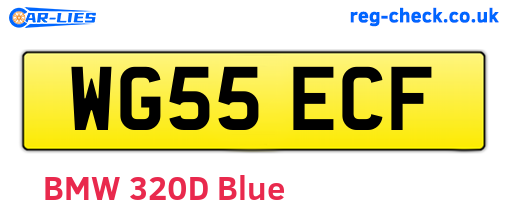 WG55ECF are the vehicle registration plates.