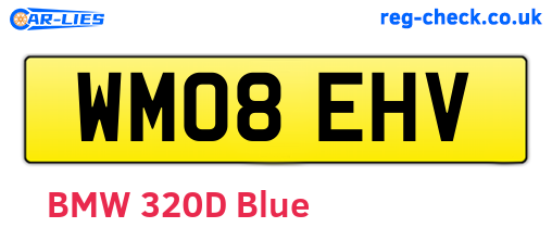 WM08EHV are the vehicle registration plates.