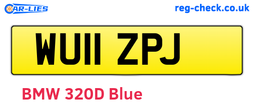WU11ZPJ are the vehicle registration plates.