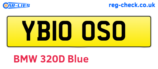 YB10OSO are the vehicle registration plates.