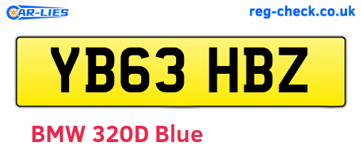 YB63HBZ are the vehicle registration plates.