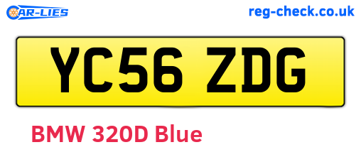 YC56ZDG are the vehicle registration plates.