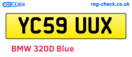 YC59UUX are the vehicle registration plates.