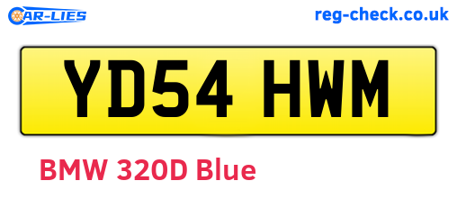 YD54HWM are the vehicle registration plates.